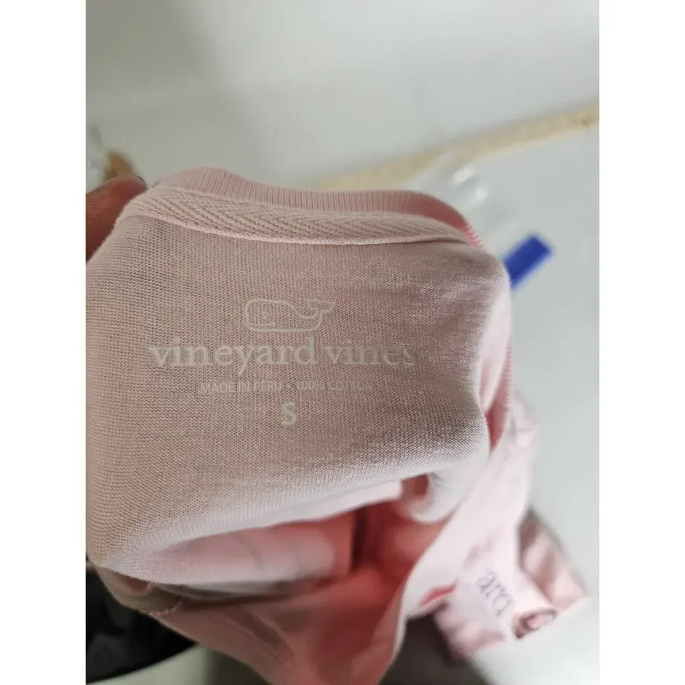 Vineyard Vines Princess Whale Girls Size Small Pink Long Sleeve Shirt